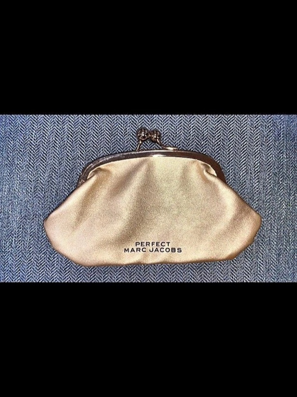 Marc Jacobs Beauty Gold Frame Clutch